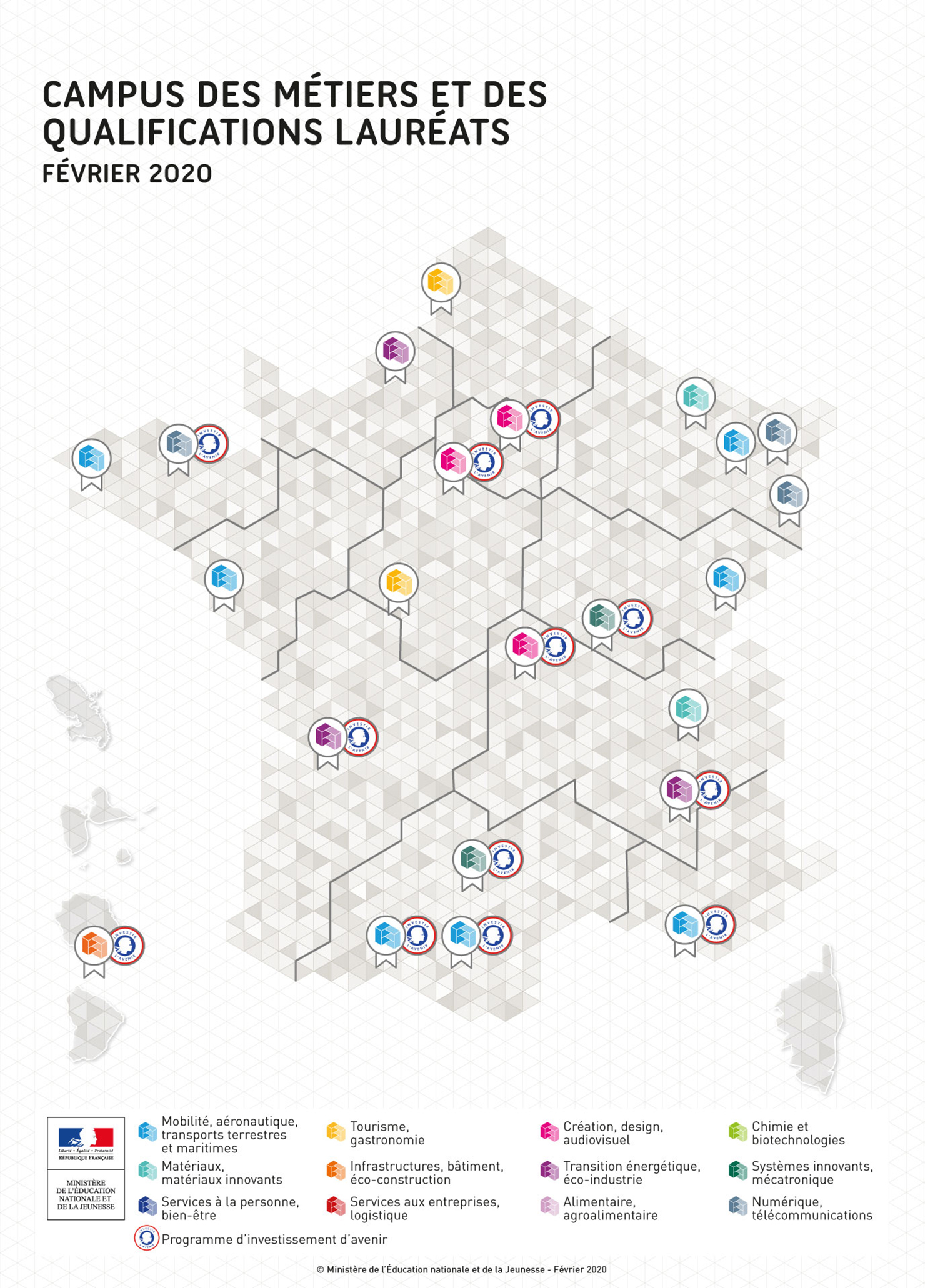 carte france touriste par bâtiment