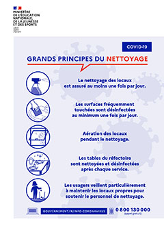 Affiche rentrée 2020 - grands principes du nettoyage