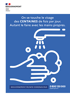 Affiche rentrée 2020 - lavage des mains