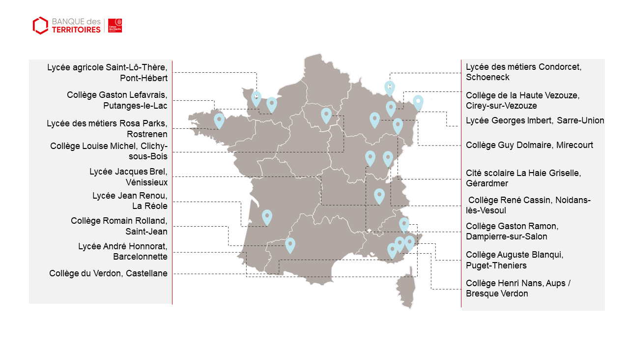 Les 18 espaces services jeunesse