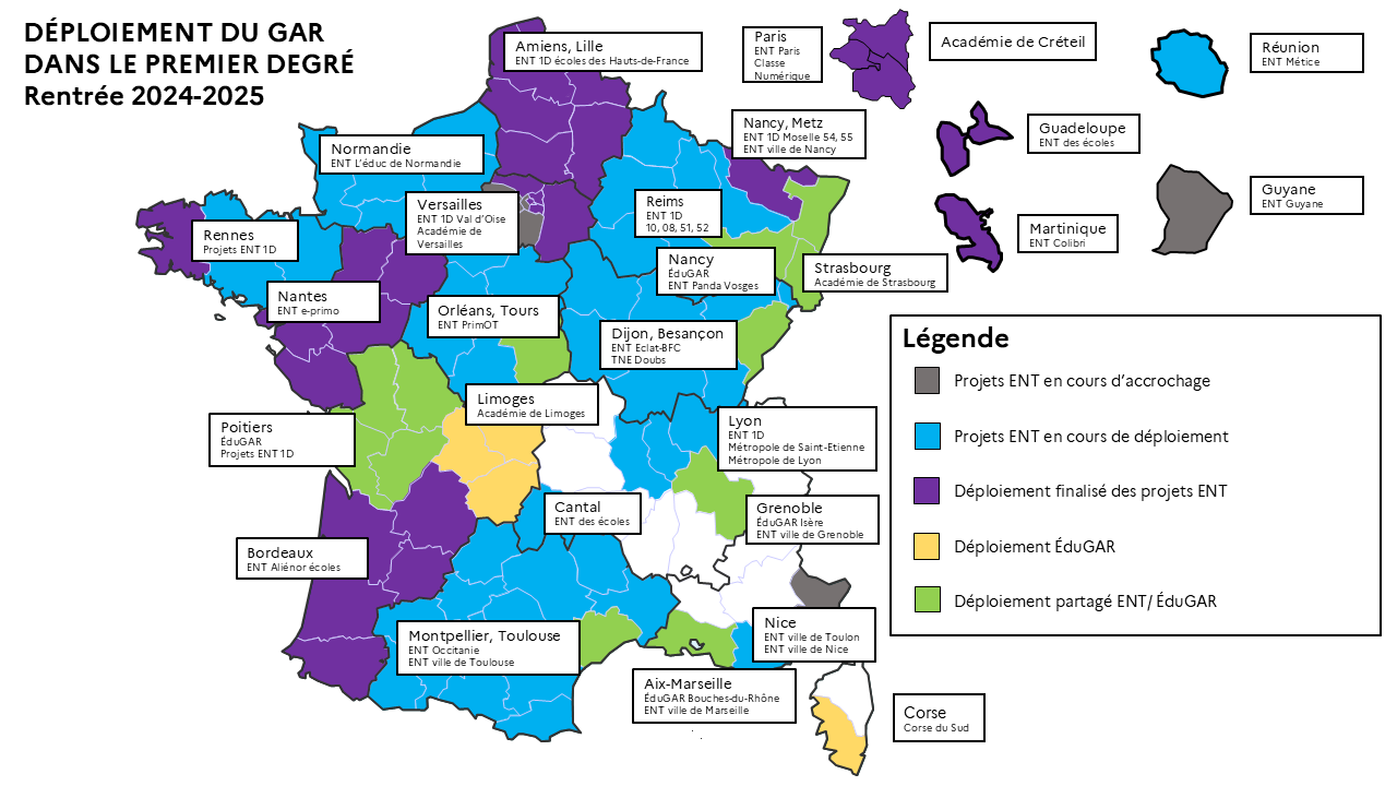 Déploiement du GAR dans le premier degré - Rentrée 2024-2025