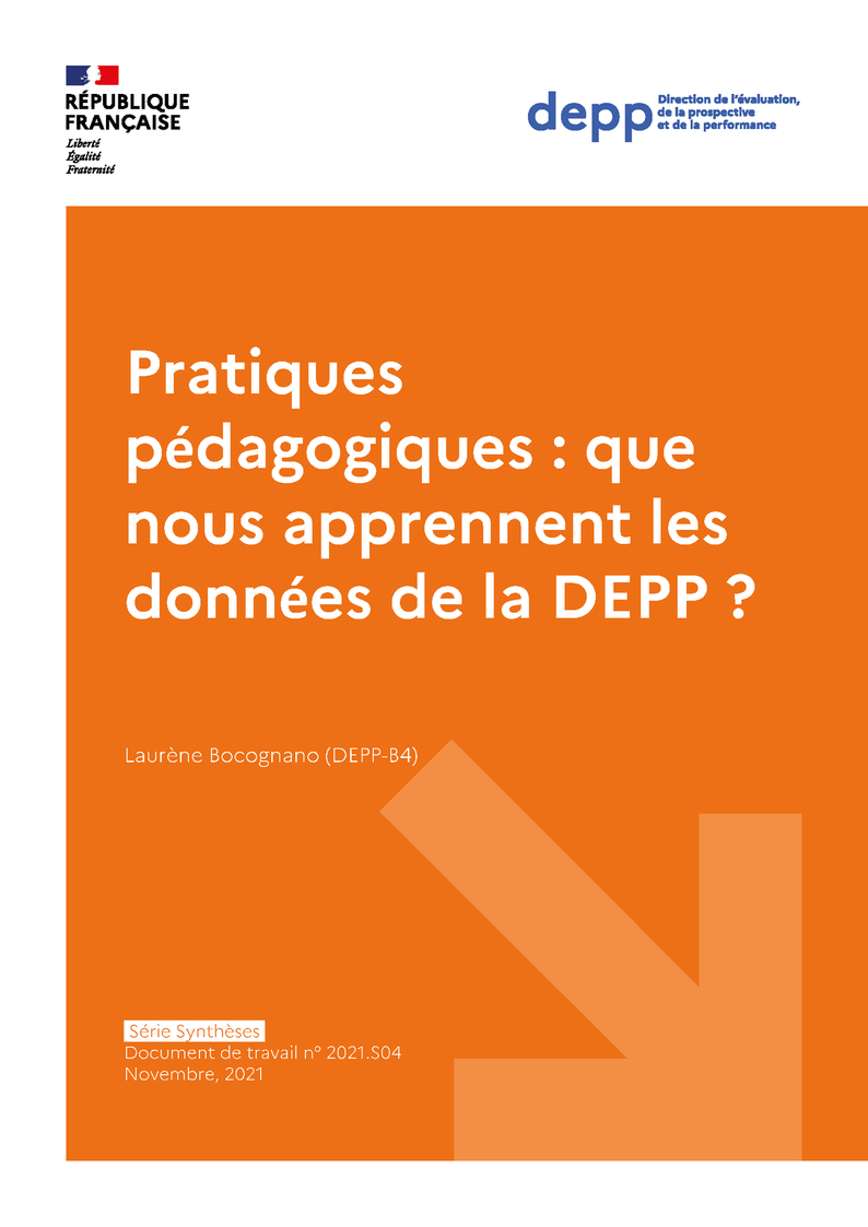Pratiques pédagogiques : que nous apprennent les données de la DEPP ?