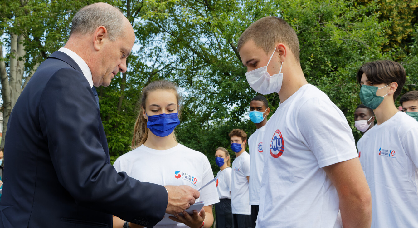 Séjour de cohésion du SNU : Jean-Michel Blanquer à la rencontre de jeunes volontaires