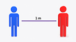 Visuel - distance sociale d'un mètre