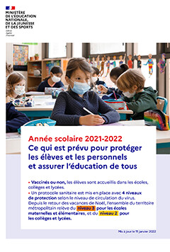 Covid-19 - Document d'information aux familles - Vignette