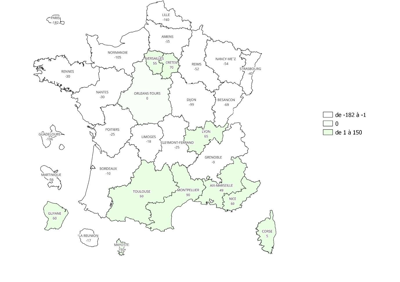 Évolution prévue des moyens d’enseignement du second degré public à la rentrée scolaire 2023