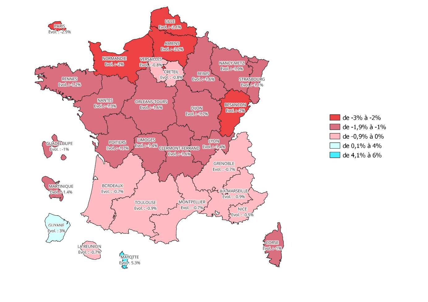 Prévision des effectifs 2023 du 1er degré public