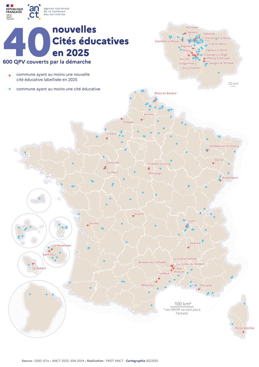 40 nouvelles cités éducatives 2025