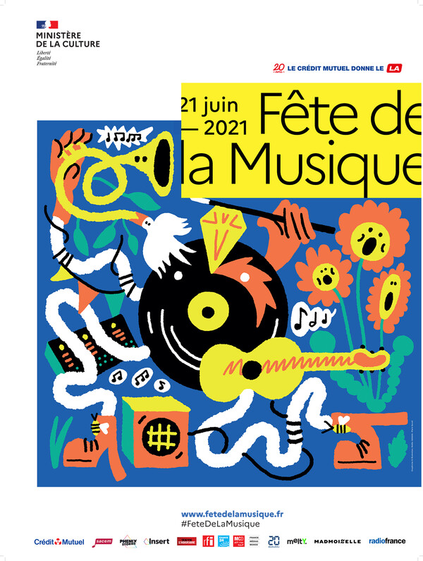 Affiche de la fête de la musique 2021