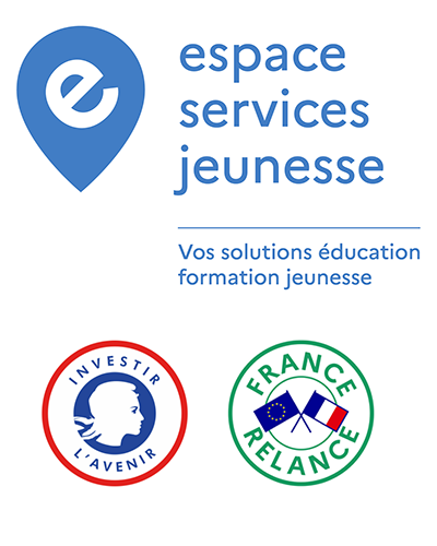 Logos espace services jeunesse, Investir l'avenir et France Relance