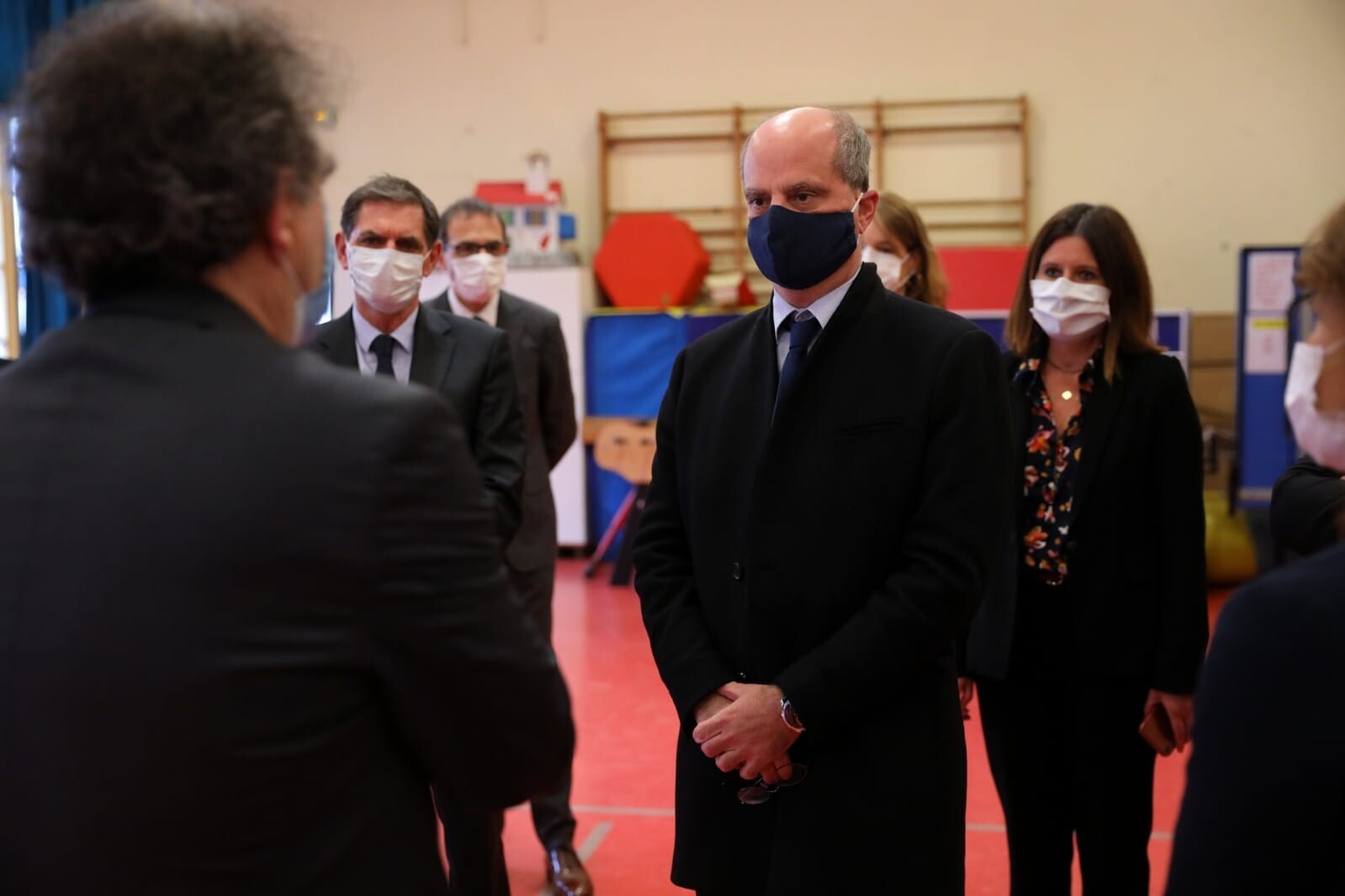 Déplacement de Jean-Michel Blanquer à l'école Blanche, Paris, 11 mai 2020