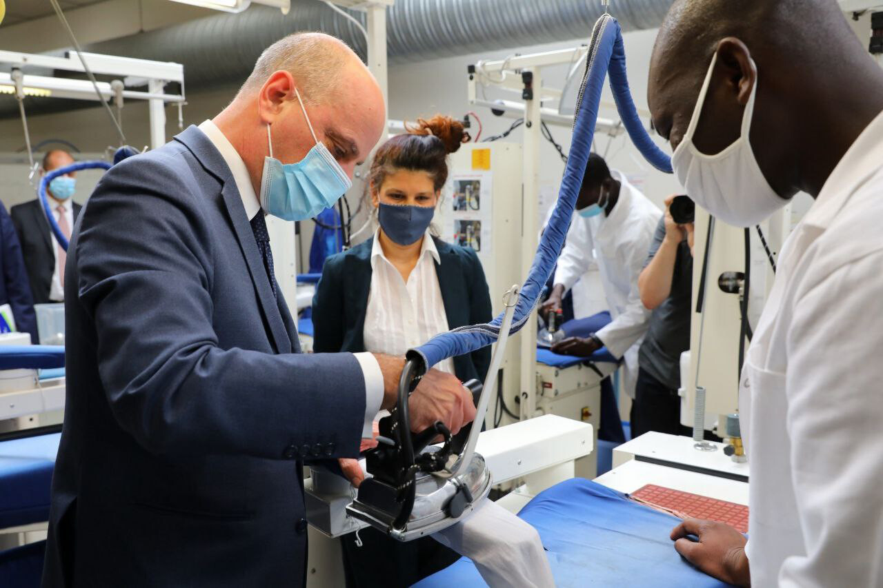 Visite de Jean-Michel Blanquer au lycée Paul Poiret, 10 juillet 2020
