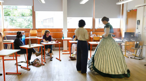 Visite de Jean-Michel Blanquer au lycée Paul Poiret, 10 juillet 2020