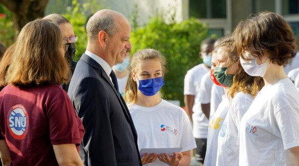 Séjour de cohésion du SNU : Jean-Michel Blanquer à la rencontre de jeunes volontaires