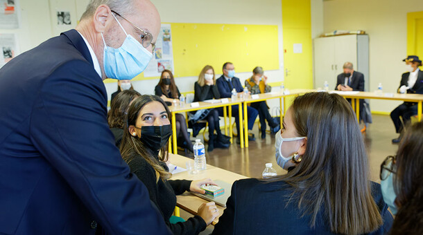 Parcours préparatoire au professorat des écoles : déplacement de Jean-Michel Blanquer et Frédérique Vidal