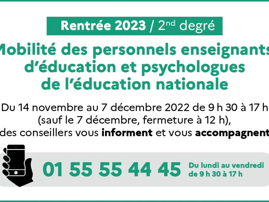 Du 14 novembre au 7 décembre 2022 de 9h30 à 17h (sauf le 7 décembre, fermeture à 12h), des conseillers vous informent et vous accompagnent au 0155554445