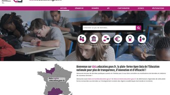 Ecran d'accueil data.education