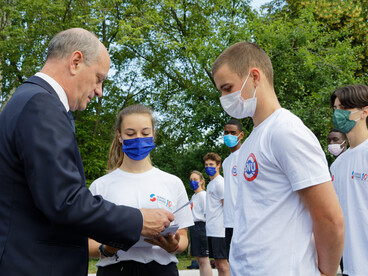 Séjour de cohésion du SNU : Jean-Michel Blanquer à la rencontre de jeunes volontaires